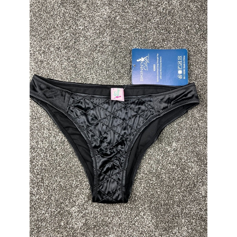 Skinny Dip Swimwear Womens 5 Bikini Swimsuit with Low‎ Rise Scoop Bottom Black